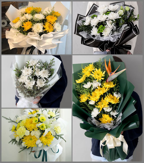 广东潮州市潮安区归湖镇绿竹村白事花束代送